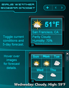 Sirus Sidebar Weather